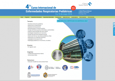 Curso Enfermedades Respiratorias Clinica Santa María 2016