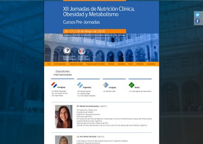 Jornadas de Nutrición Clínica, Obesidad y Metabolismo 2018